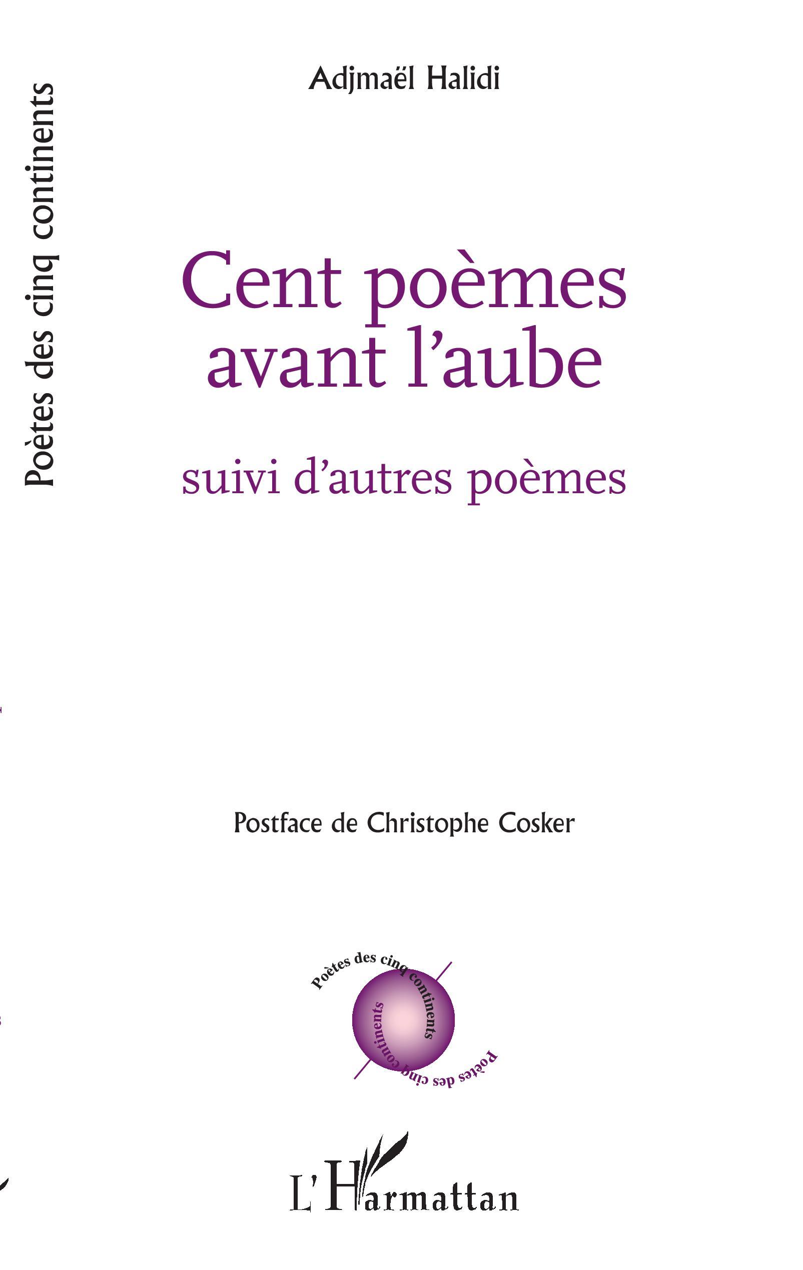 Cent poèmes avant l'aube, Suivi d''autres poèmes (9782343222035-front-cover)