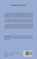 Pratique de la science, VOIRE DES CHERCHEURS ET DE CEUX QUI FINANCENT LA RECHERCHE EN BIOLOGIE (9782343232621-back-cover)