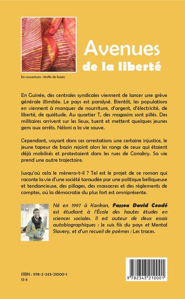 Avenues de la liberté, Roman (9782343210001-back-cover)