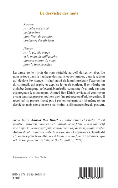 Le derviche des mots, Poèmes et peintures (9782343203898-back-cover)