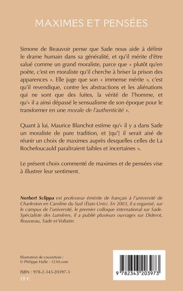 Sade, Maximes et pensées (9782343203973-back-cover)