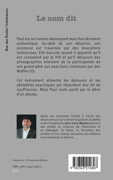 Le nom dit, Roman philosophique (9782343212807-back-cover)