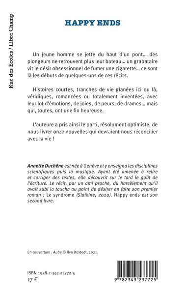 Happy ends, Nouvelles (9782343237725-back-cover)