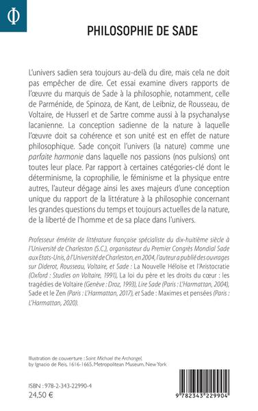 Philosophie de Sade (9782343229904-back-cover)