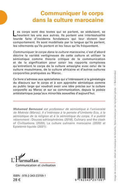 Communiquer le corps dans la culture marocaine (9782343237091-back-cover)
