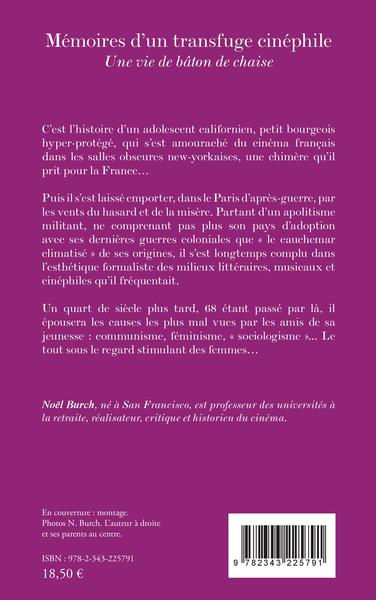 Mémoires d'un transfuge cinéphile, Une vie de bâton de chaise (9782343225791-back-cover)