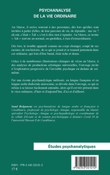 Psychanalyse de la vie ordinaire (9782343221212-back-cover)