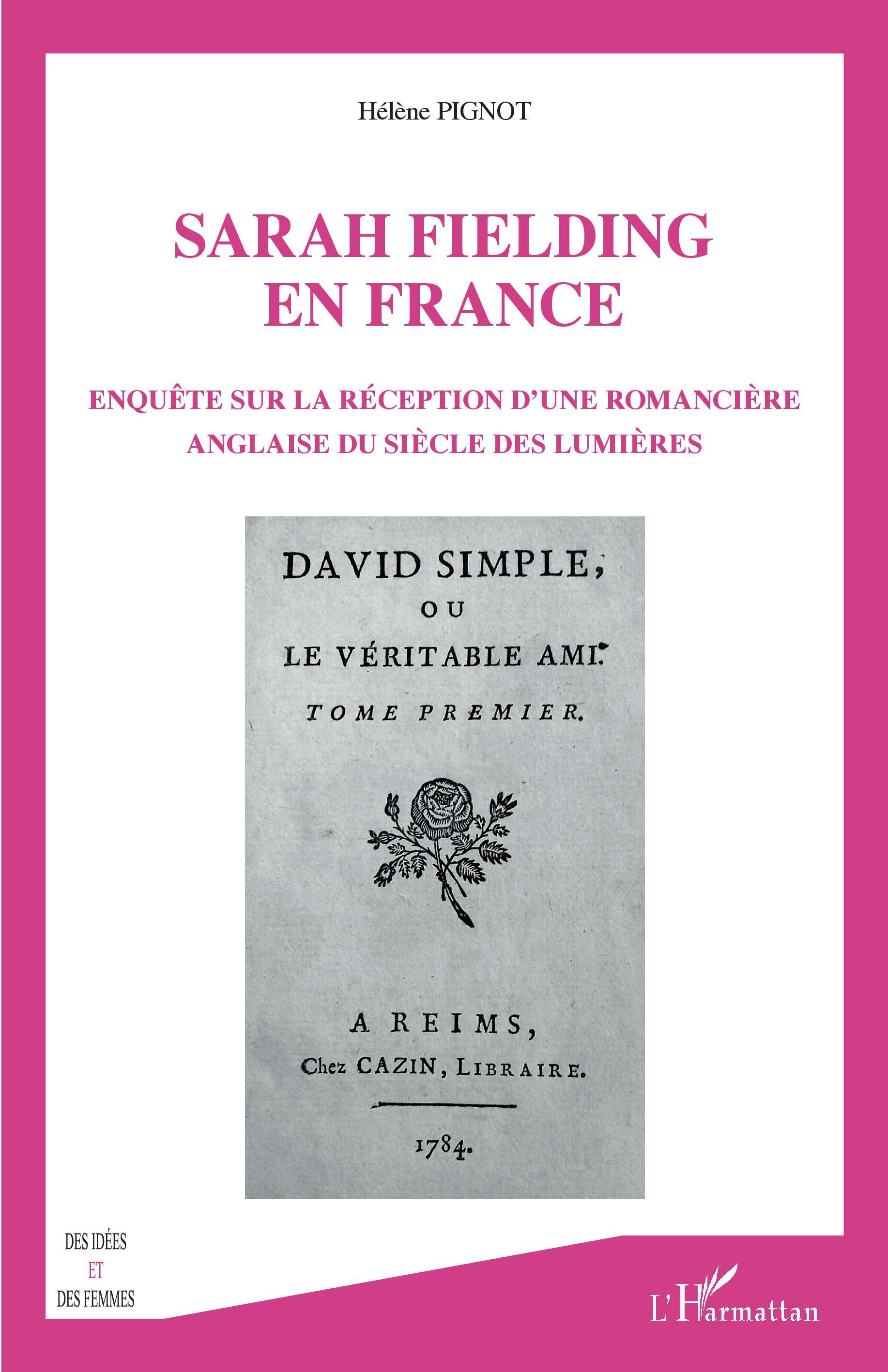 Sarah Fielding en France, Enquête sur la réception d'une romancière anglaise du siècle des lumières (9782343218243-front-cover)