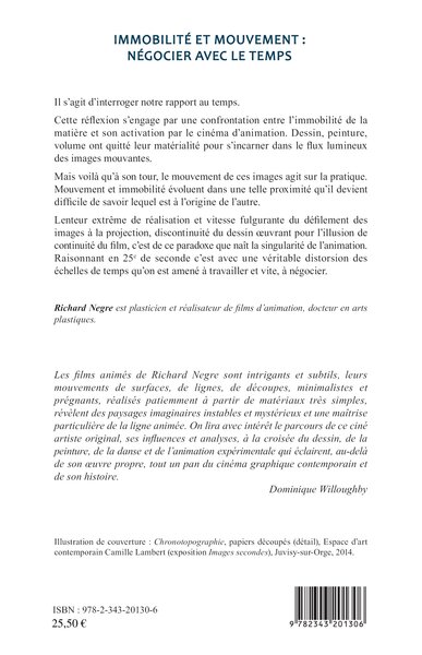 Immobilité et mouvement : négocier avec le temps (9782343201306-back-cover)