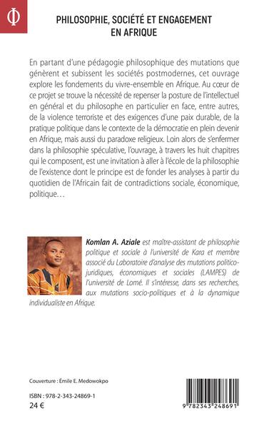 Philosophie, société et engagement en Afrique (9782343248691-back-cover)