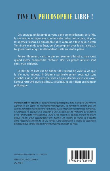 Vive la philosophie libre ! (9782343229485-back-cover)