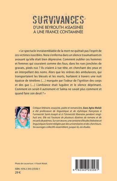 Survivances, D'une Beyrouth assassinée à une France contaminée - Roman (9782343235561-back-cover)