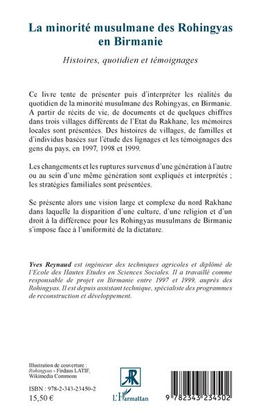 La minorité musulmane des Rohingyas en Birmanie, Histoires, quotidien et témoignages (9782343234502-back-cover)