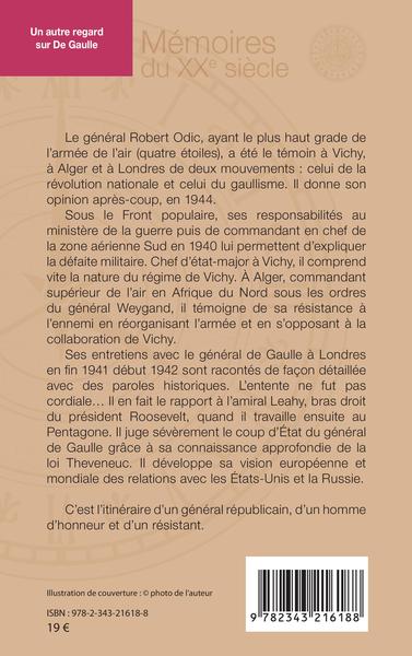Un autre regard sur de Gaulle, Front populaire, Vichy, Alger, Londres, Pentagone - 1936-1944 (9782343216188-back-cover)