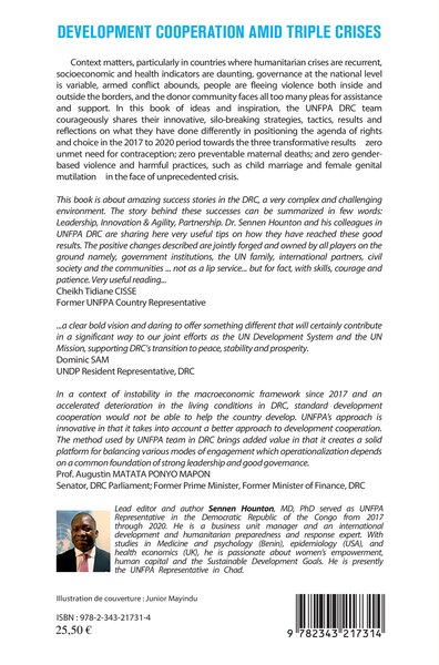 Development cooperation amid triple crises, UMFPA pursuit of transformative results in the democratic Republic of the Congo from (9782343217314-back-cover)