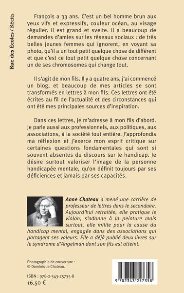 Le syndrome D'Angelman, Lettres à mon fils (9782343257358-back-cover)