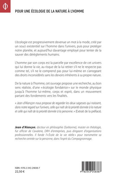 Pour une écologie de la nature à l'homme (9782343248387-back-cover)