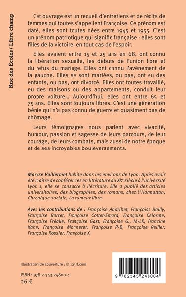Le livre des Françoise (9782343248004-back-cover)