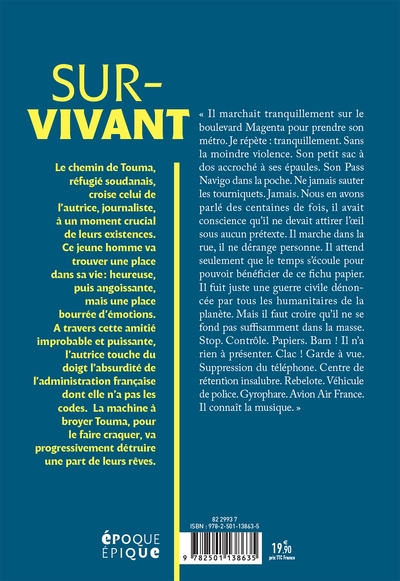 Survivant, L'incroyable résilience d'un réfugié (9782501138635-back-cover)