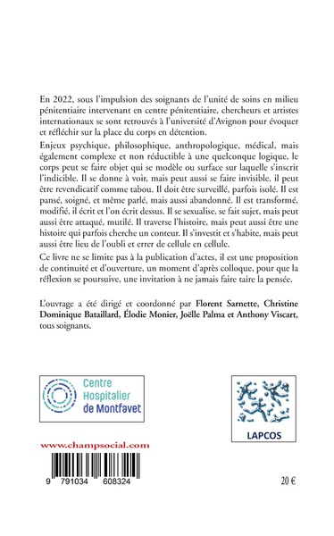 Corps & prison, Murs et dé-corps en détention (9791034608324-back-cover)