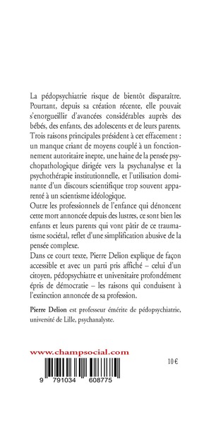 Qui veut la peau de la pédopsychiatrie ? (9791034608775-back-cover)