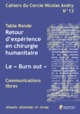 CAHIERS DU CERCLE N. ANDRY N°13, RETOUR D¿EXPÉRIENCE EN CHIRURGIE HUMANITAIRE - LE « BUR OUT » (9791030302349-front-cover)