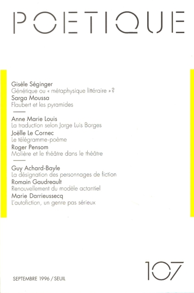 Poétique, n° 107 (9782020301756-front-cover)