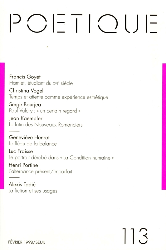 Poétique, n° 113 (9782020338394-front-cover)