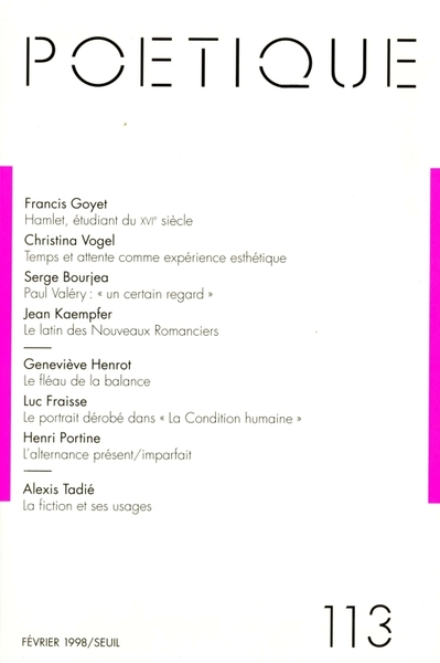 Poétique, n° 113 (9782020338394-front-cover)