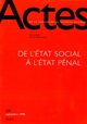 Actes de la recherche en sciences sociales, n° 124, De l'Etat charitable à l'Etat pénal (9782020350167-front-cover)