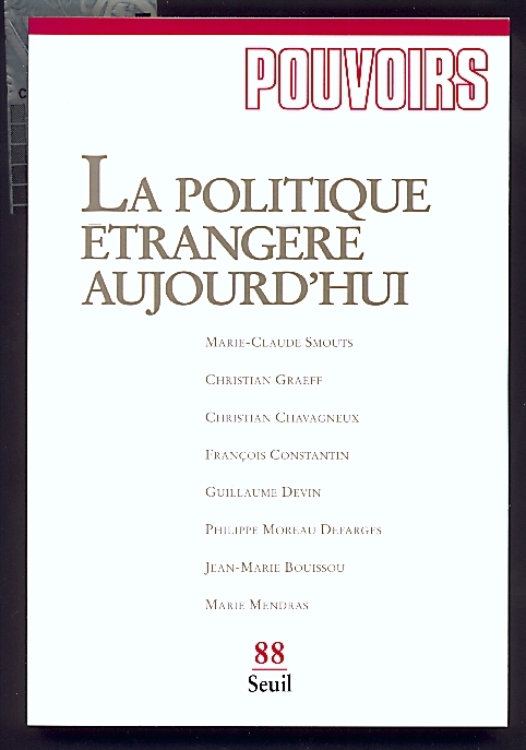Pouvoirs, n° 088, La Politique étrangère aujourd'hui (9782020363723-front-cover)