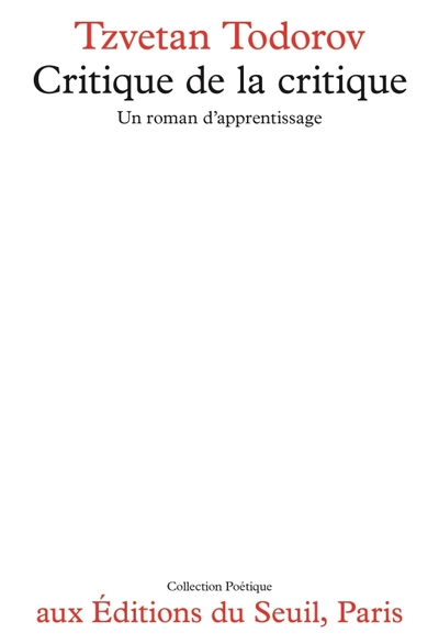 Critique de la critique. Un roman d'apprentissage (9782020085106-front-cover)