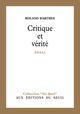 Critique et Vérité (9782020019316-front-cover)