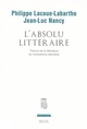 L'Absolu littéraire. Théorie de la littérature du romantisme allemand (9782020049368-front-cover)