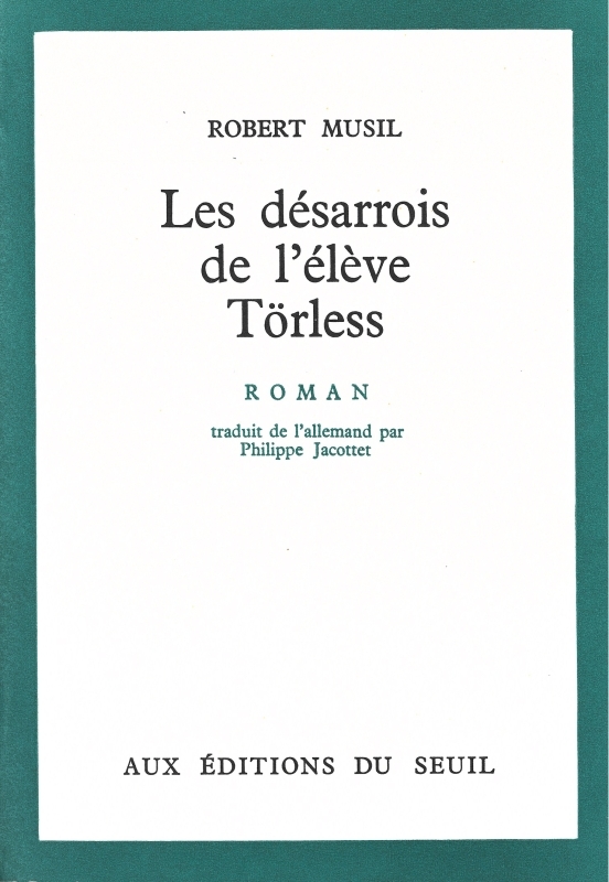 Les Désarrois de l'élève Törless (9782020014113-front-cover)
