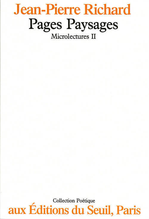 Microlectures, tome 2, Pages paysages (9782020068208-front-cover)