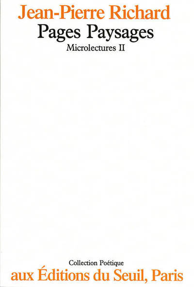 Microlectures, tome 2, Pages paysages (9782020068208-front-cover)