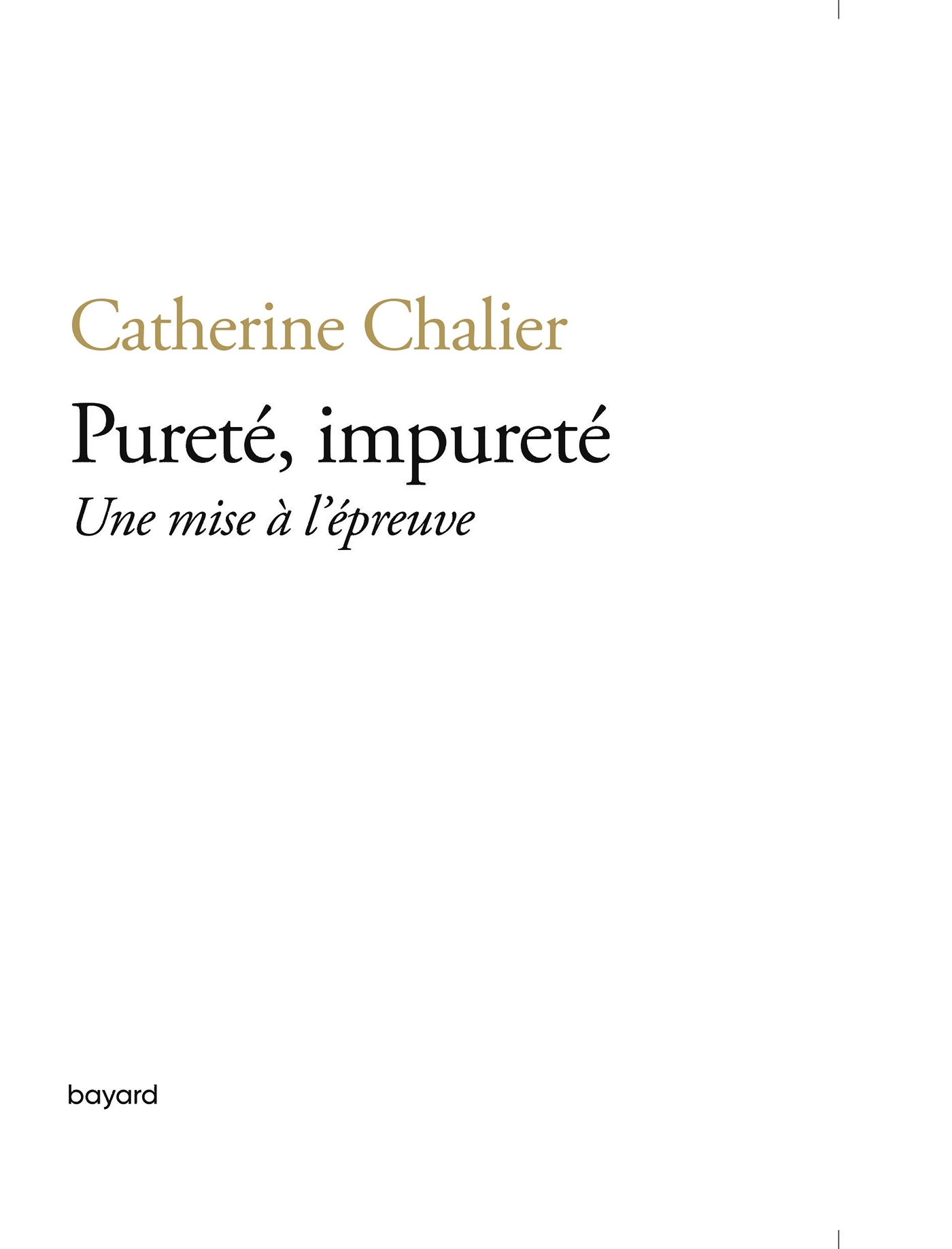 Pureté, impureté. Une mise à l'épreuve (9782227494725-front-cover)