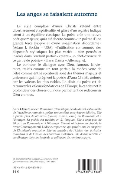 Les anges se faisaient automne (9782336478685-back-cover)