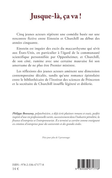 Jusque-là, ça va !, La rencontre entre Einstein et Churchill (9782336471778-back-cover)