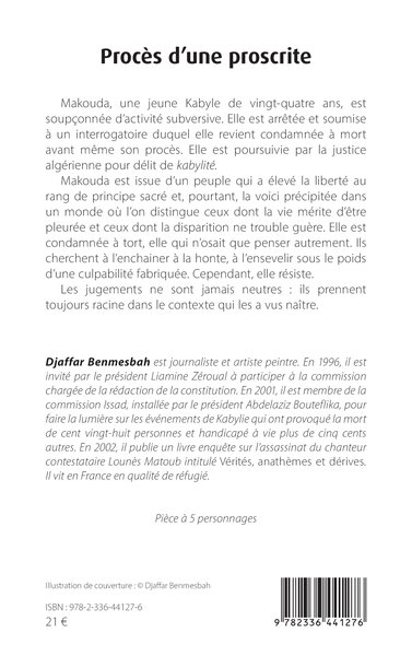 Procès d’une proscrite (9782336441276-back-cover)