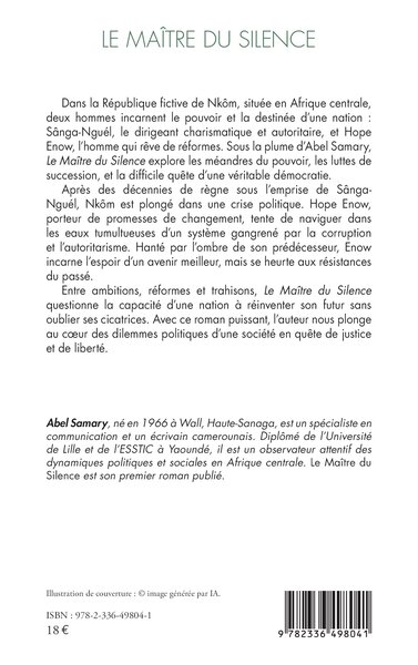 Le maitre du silence (9782336498041-back-cover)