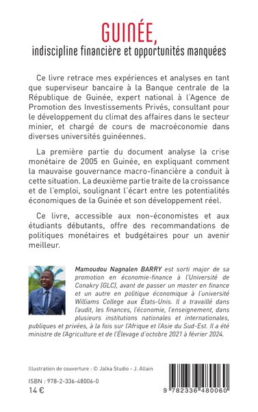 Guinée, indiscipline financière et opportunités manquées (9782336480060-back-cover)