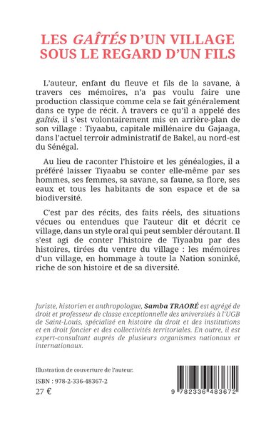 Les Gaîtés d’un village sous le regard d’un fils, Mémoires de Tiyaabu (9782336483672-back-cover)