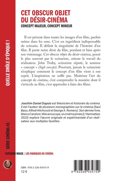 Cet obscur objet du désir-cinéma, Concept majeur, concept mineur (9782336434759-back-cover)