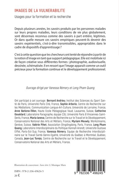 Images de la vulnérabilité, Usages pour la formation et la recherche (9782336496245-back-cover)