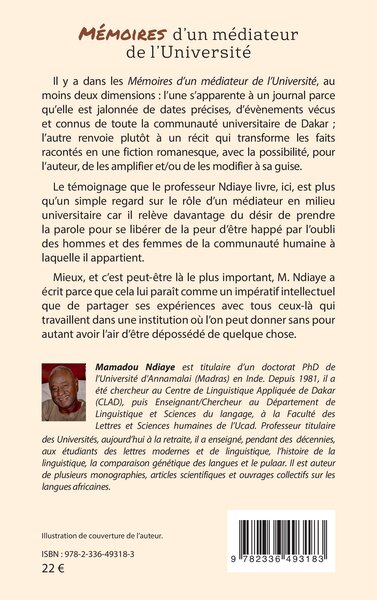 Mémoires d’un médiateur de l’Université (9782336493183-back-cover)