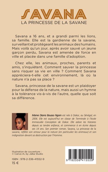 Savana, La princesse de la savane (9782336415529-back-cover)