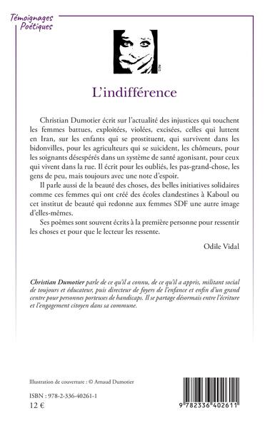 L'indifférence (9782336402611-back-cover)