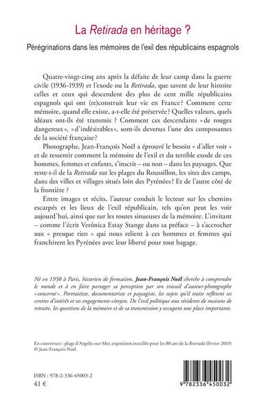 La Retirada en héritage ?, Pérégrinations dans les mémoires de l’exil des républicains espagnols (9782336450032-back-cover)